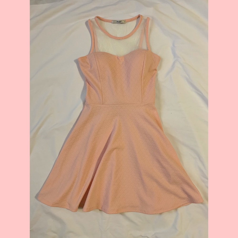 Papaya Pink Flare Dress